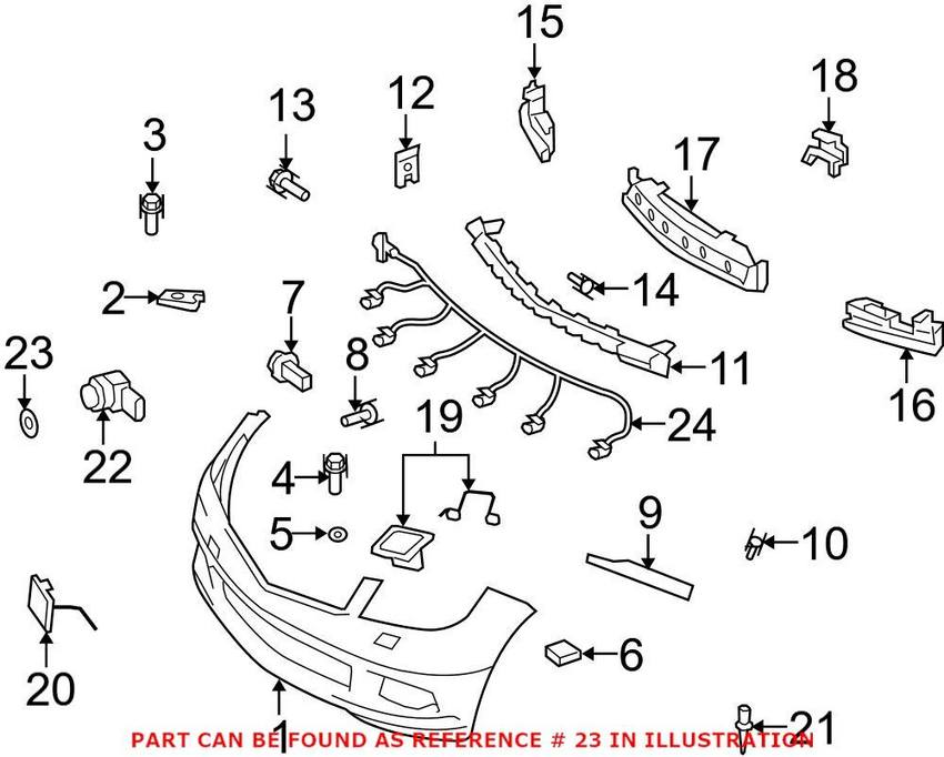 Mercedes Parking Aid Sensor Retaining Ring 0005421251